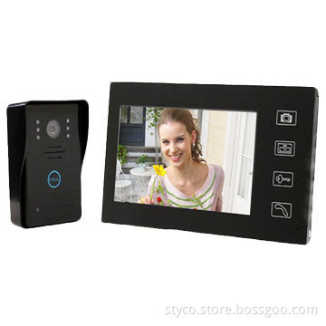 Wireless Video Door Phone, Touch screen Monitor, Supports SD up to 8GB, Built-in Battery